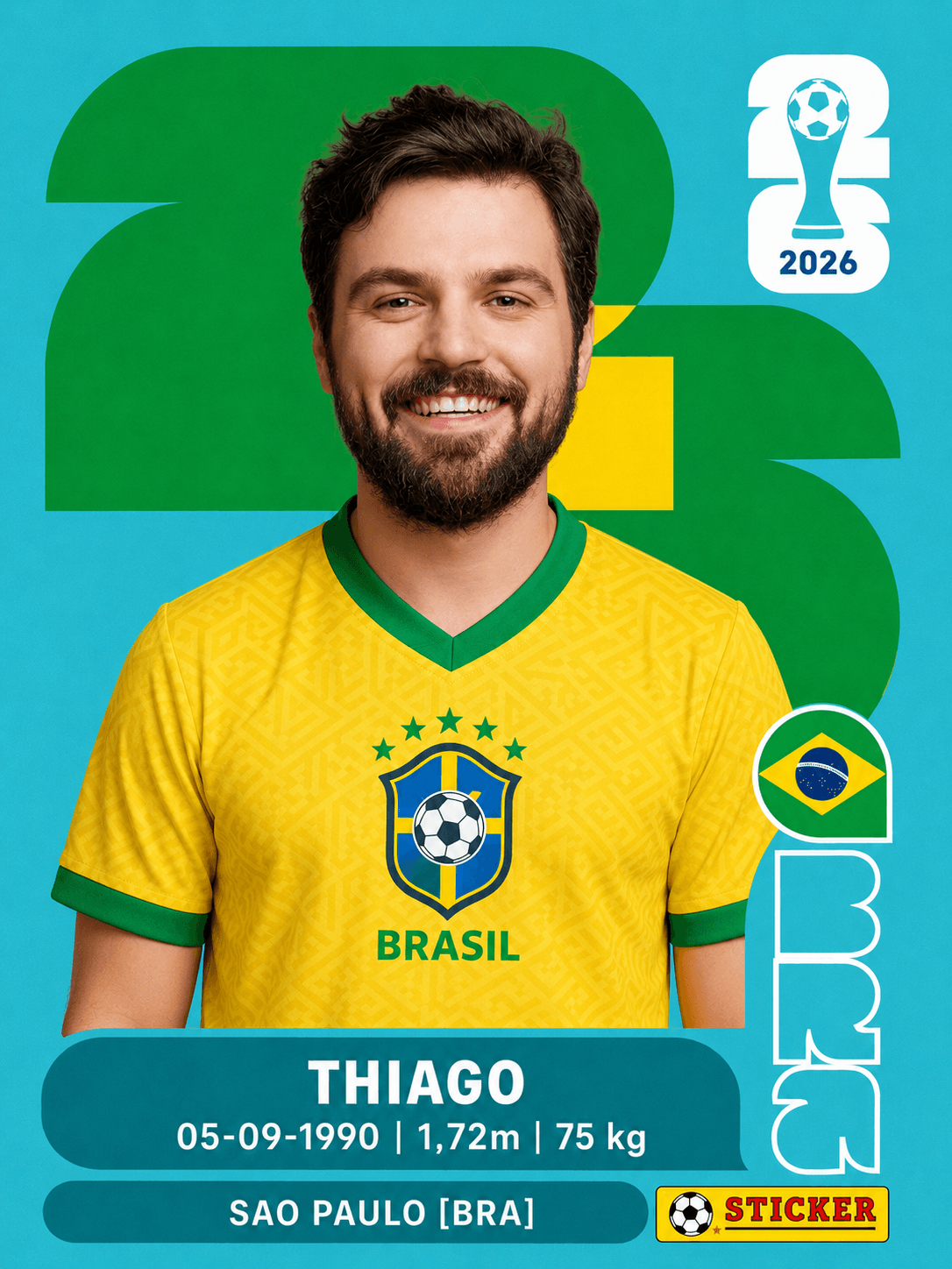 Figurinha gerada — Thiago