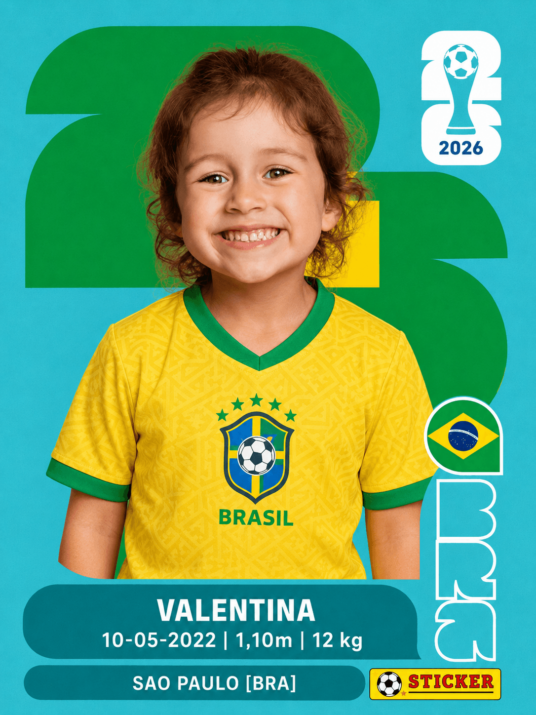 Figurinha gerada — Valentina